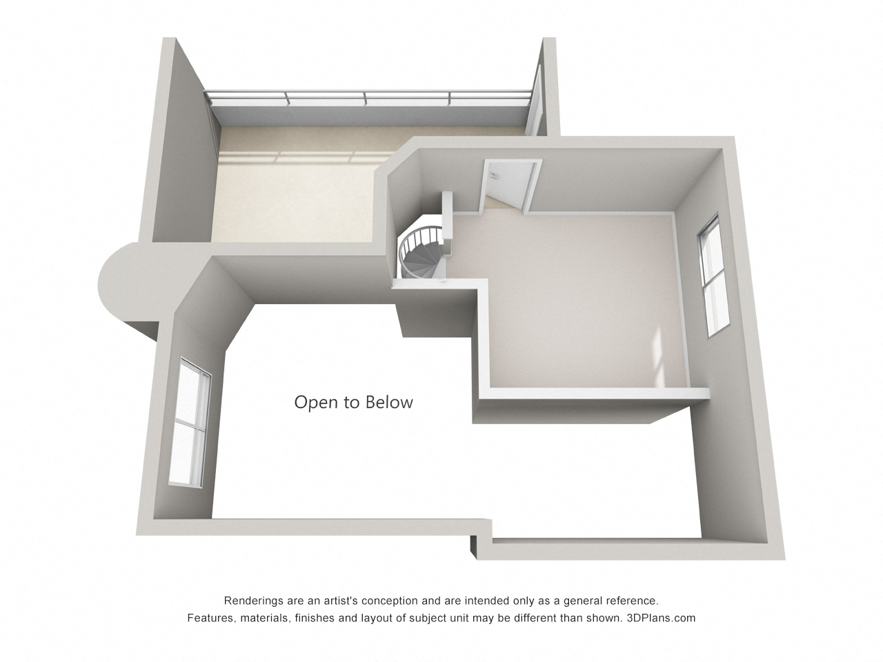 Floor plan for 2 beds, 2 baths, 1068 sqft